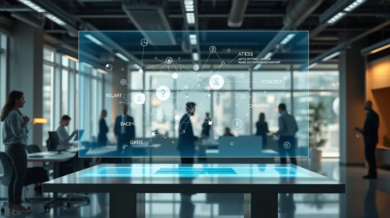 AI glossary with holographic network overlay