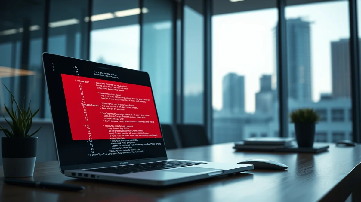 Red warning on code editor indicating AI tool ban