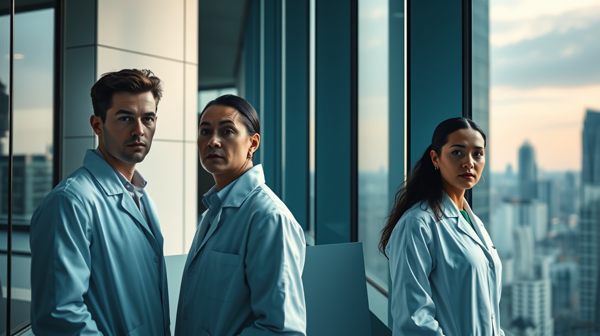 AI researchers leaving Google for Anthropic in a modern lab setting