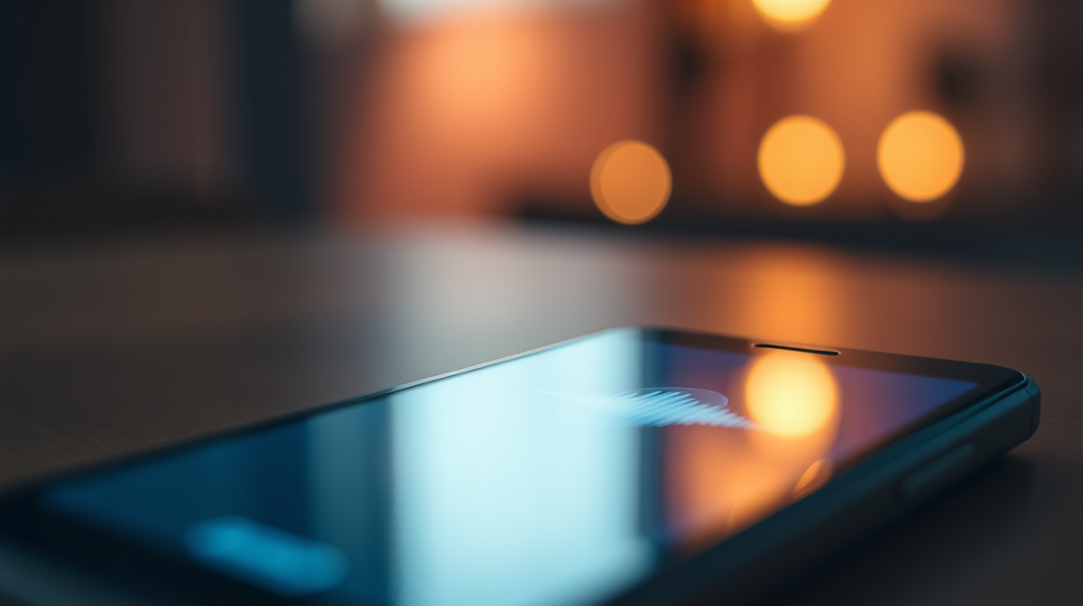 Smartphone display showing voice waveform for Siri customization