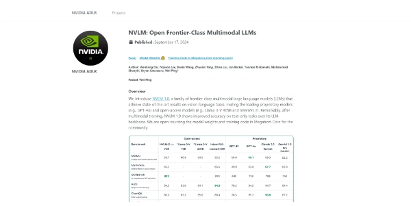 nvlm open frontier class multimodal llms nvidia ad 1064115a4198