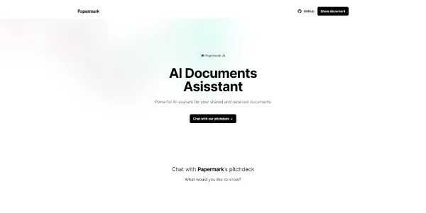 papermark ai first ai assistant to chat with share 0c6dc2d0ca11