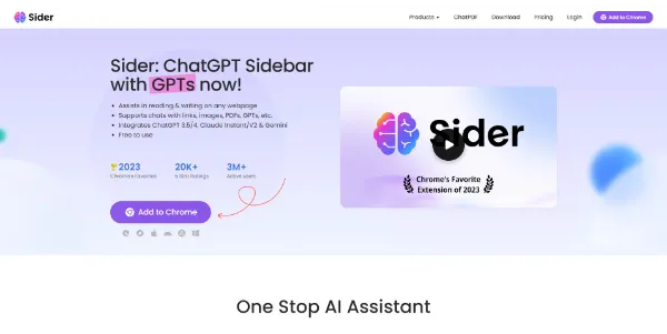 sider chatgpt sidebar gpt 4 draw web access f9708647425f