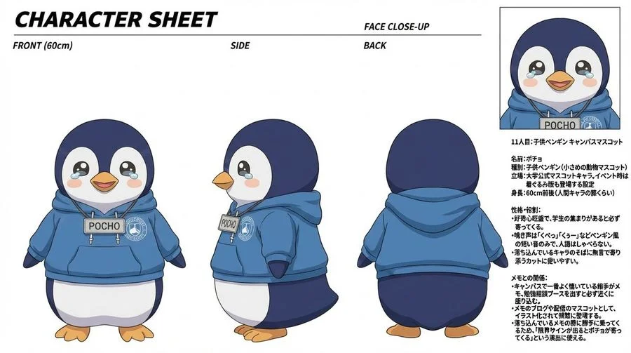 Anime Cat Girl Character Sheet