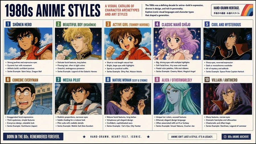 Anime Style Infographic Catalog