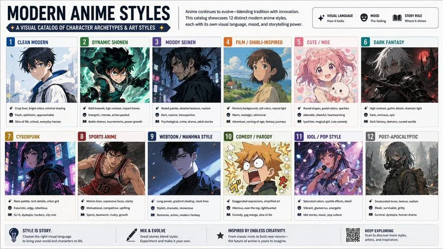 Anime Style Infographic Catalog