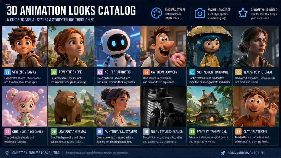 Anime Style Infographic Catalog