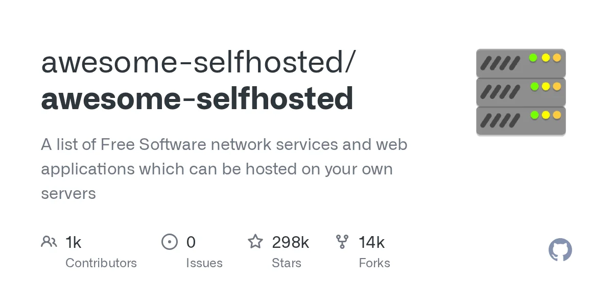 awesome-selfhosted/awesome-selfhosted