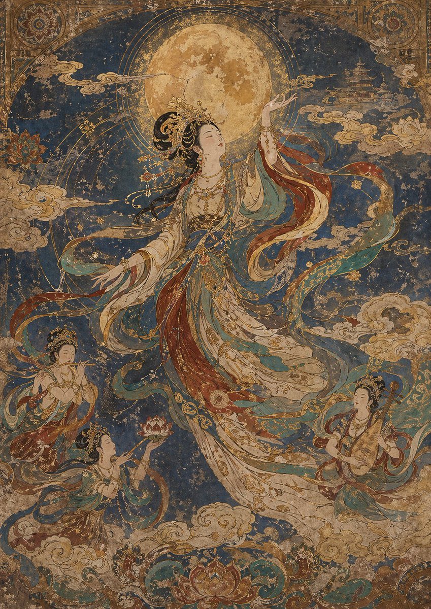 dunhuang mural artistic template slide 3 74e4ba1f8daf