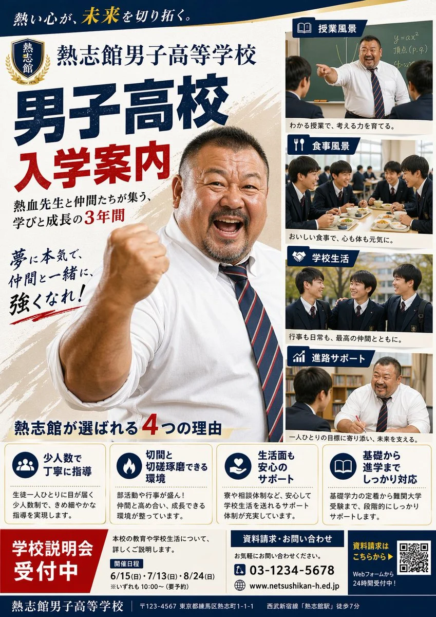 japanese boys high school admissions poster slide 0 a4c83eb0377f