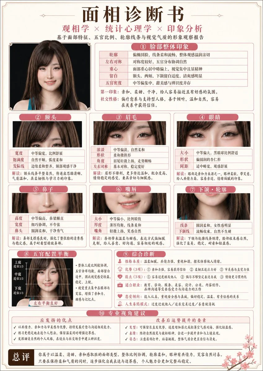 japanese style facial analysis diagnostic poster slide 0 3f37c4af5977