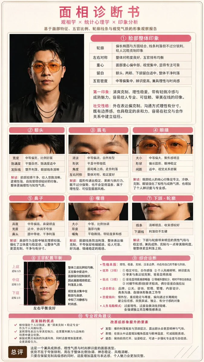 japanese style facial analysis diagnostic poster slide 1 f232111ef9d4