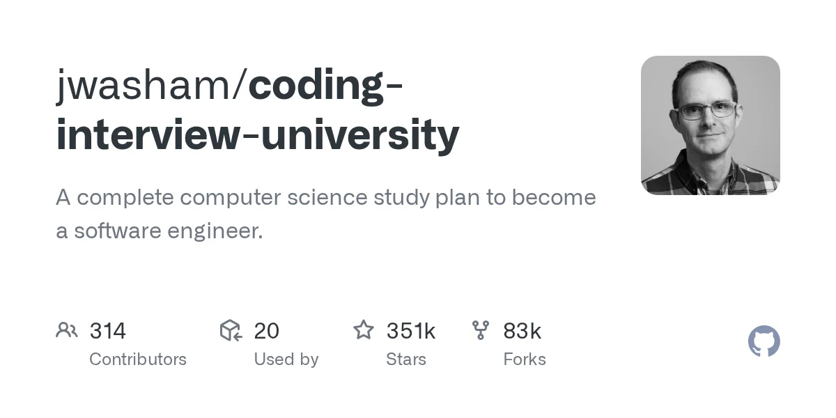 jwasham/coding-interview-university