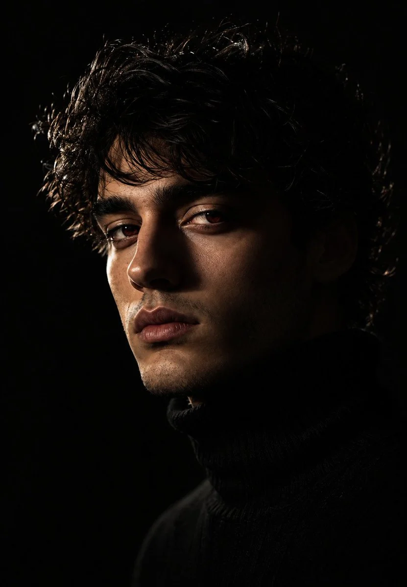 moody chiaroscuro studio portrait slide 0 52063154191b