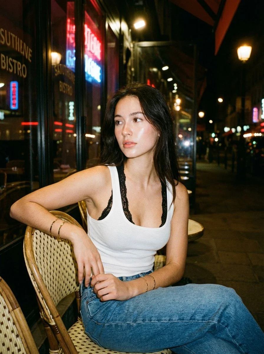 night flash portrait outside restaurant slide 1 ded7bda7b994