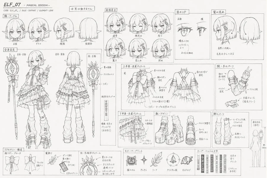 professional anime character line art sheet slide 0 f0fa8d9433e6