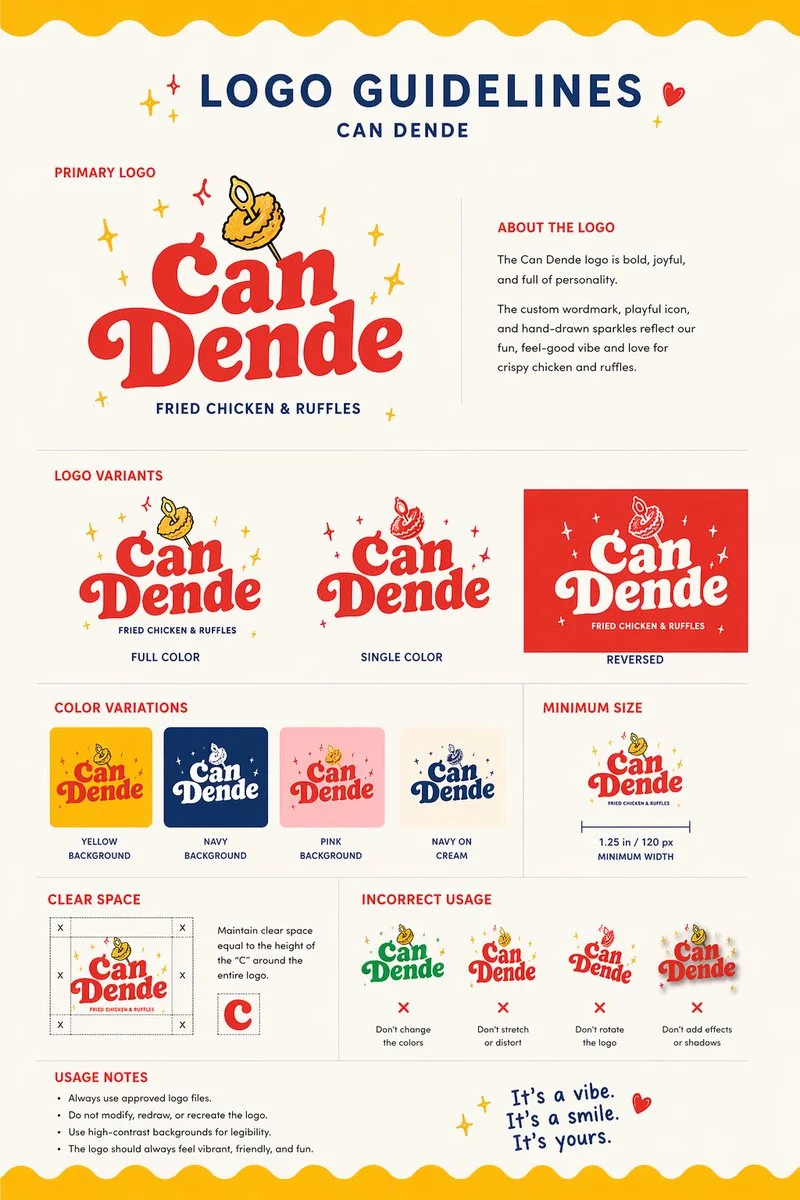 Restaurant Logo Guidelines Board