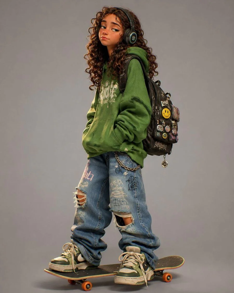 Stylized Urban 3D Skater Character