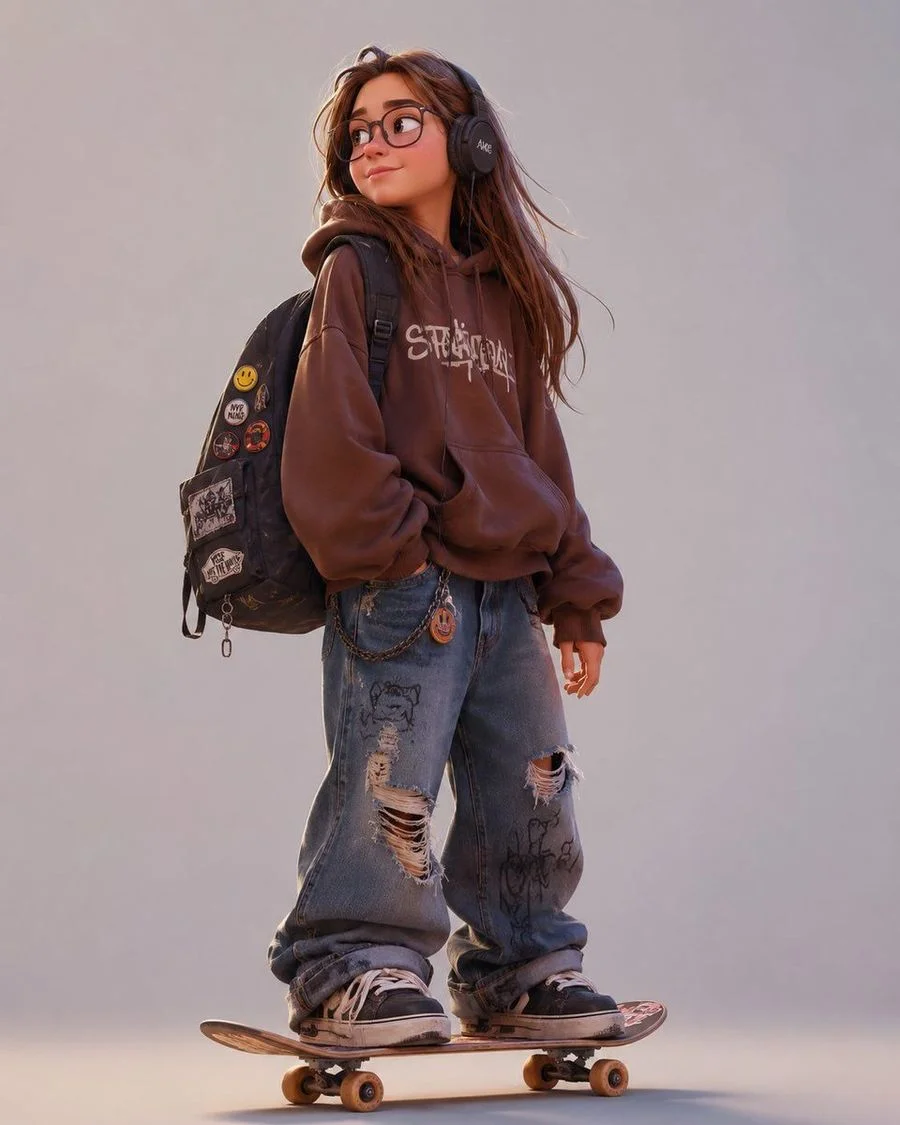 Stylized Urban 3D Skater Character