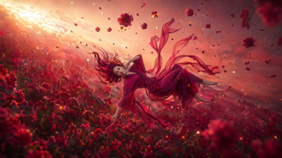 Surreal Low-Angle Floral Portrait