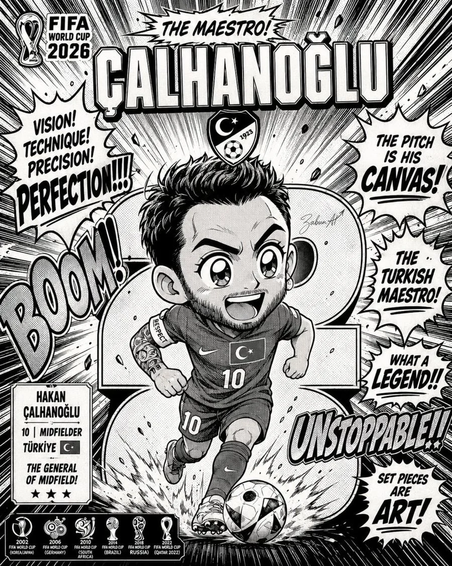 World Cup Manga Football Poster