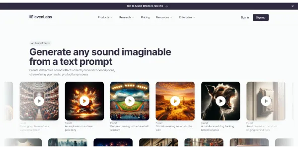 ai text to sound effects generator by elevenlabs icon 592f380e48a9