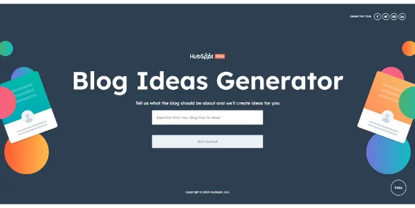 blog ideas generator by hubspot icon 3dfa6be9b3e4