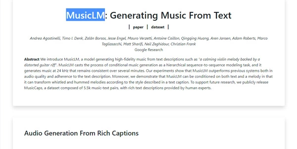Google MusicLM