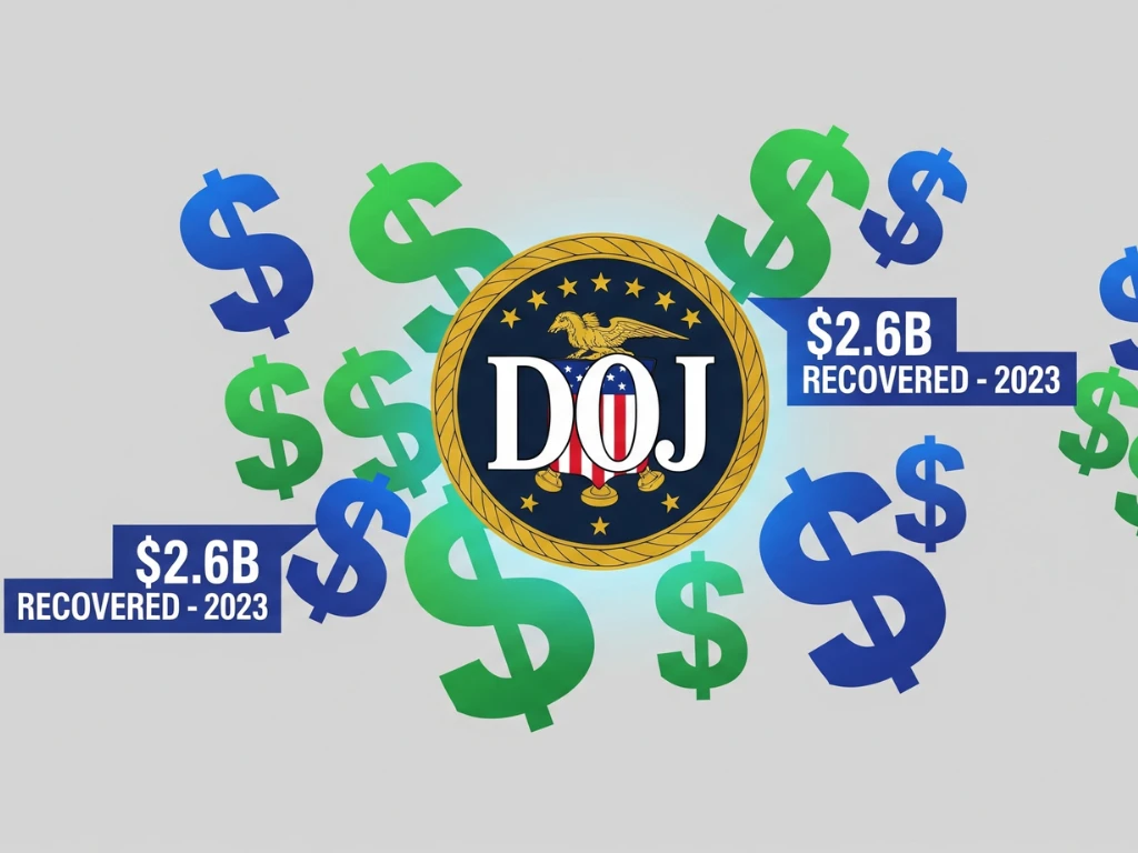 DOJ qui tam recoveries infographic for 2023
